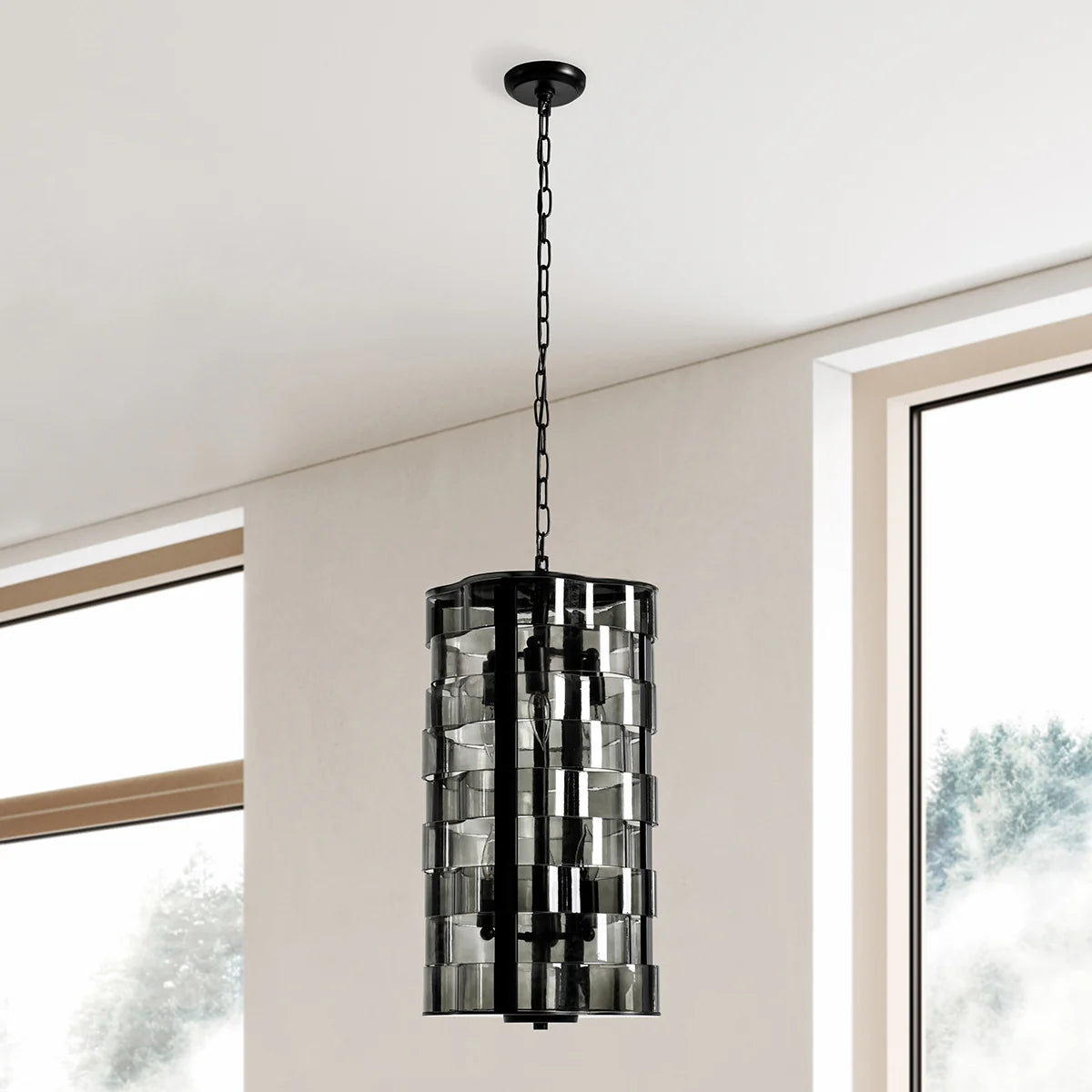 Oliver 12" Tall Chandelier - Black