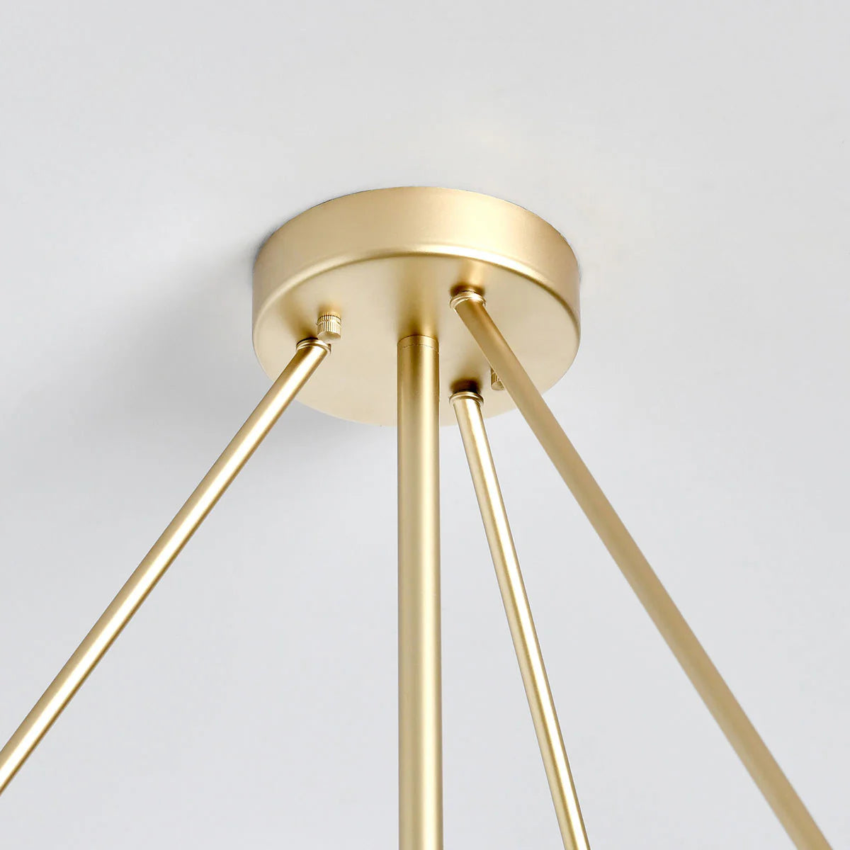 Tessa 33" Round Glass Chandelier - Ice Glass + Gold