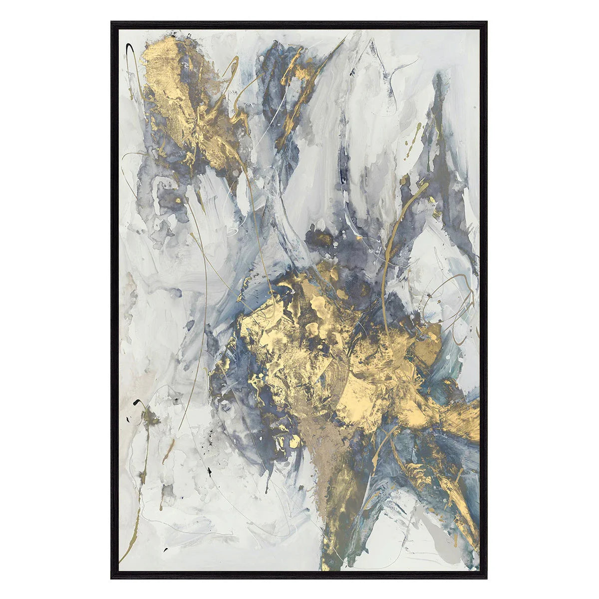 Aqua 48"X72" Gold Painting by Buddy Whitlock