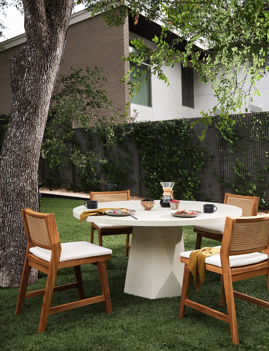 Bowman 60" Outdoor Dining Table - White Concrete