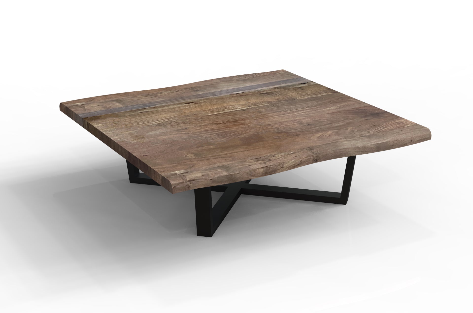 Nathan 60" Square Live Edge Coffee Table - Tempest