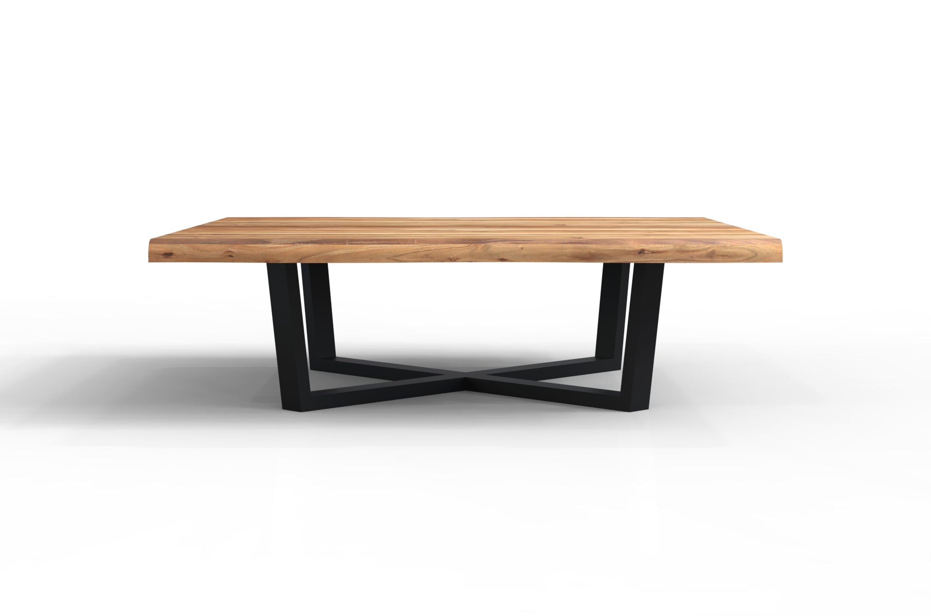 Nathan 60" Square Live Edge Coffee Table - Honeycomb