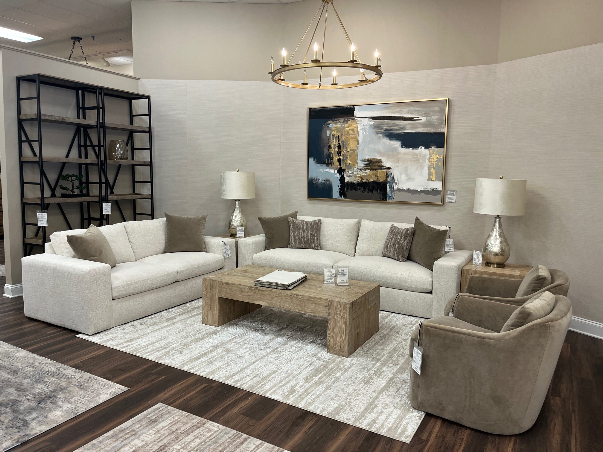 Everette Quick Ship 107" 2 Trillium Cushion Sofa - Cloud