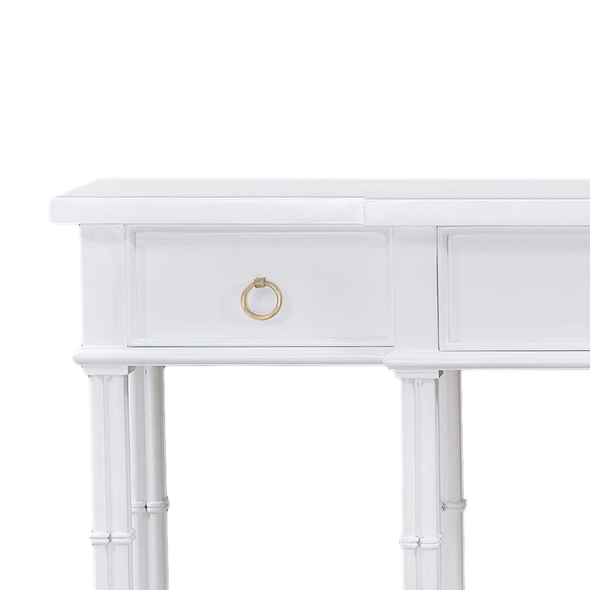 Val 72" 7 Drawer Mahogany Console Table - True White