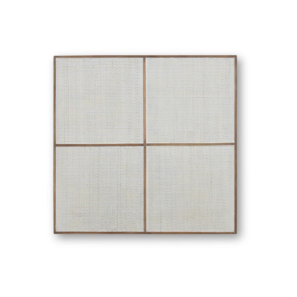 Laszlo 42" Mahogany Square Coffee Table - Straw Wash