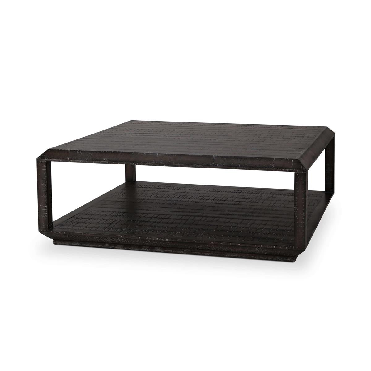 Felix 48" Mahogany Square Coffee Table - Java Brown