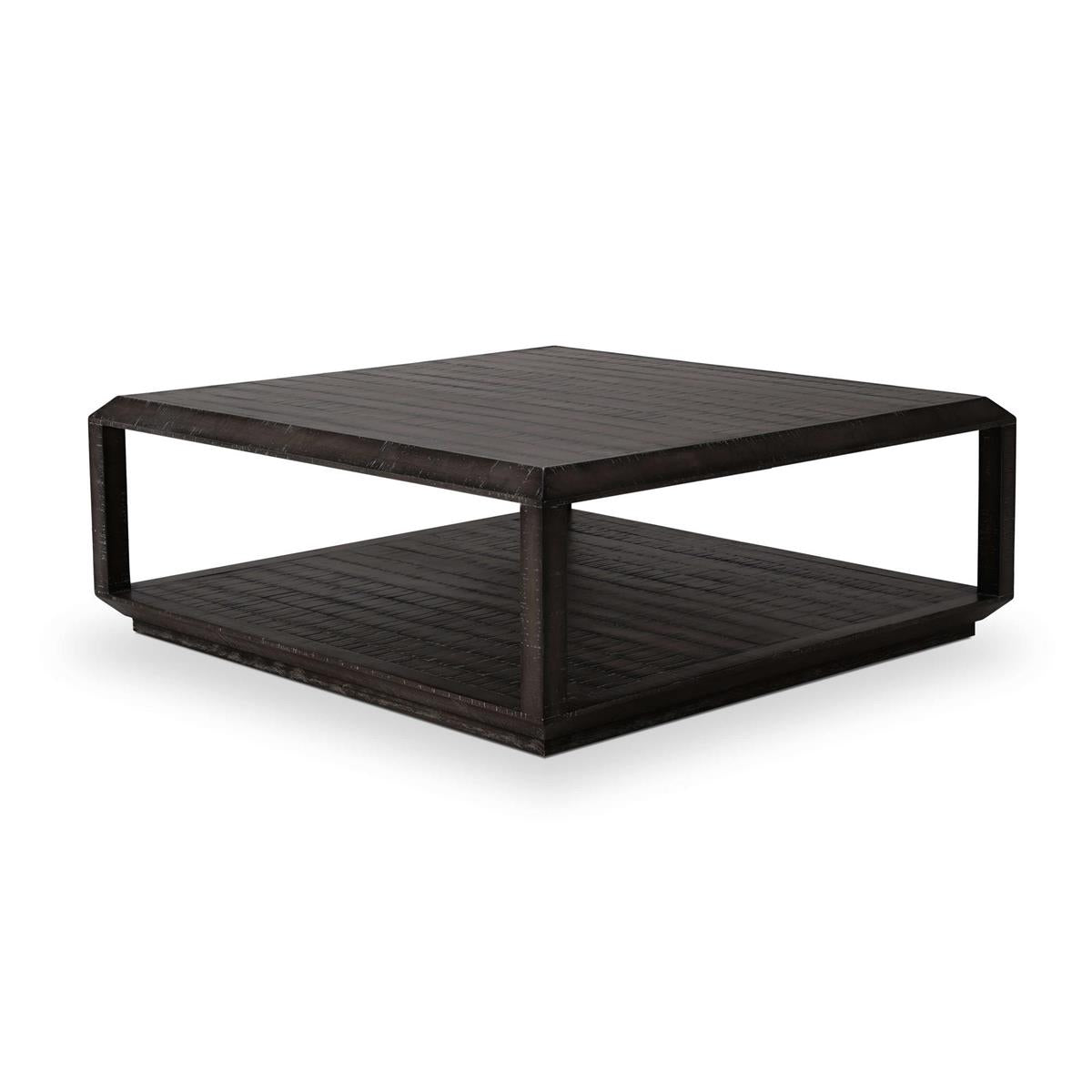 Felix 48" Mahogany Square Coffee Table - Java Brown
