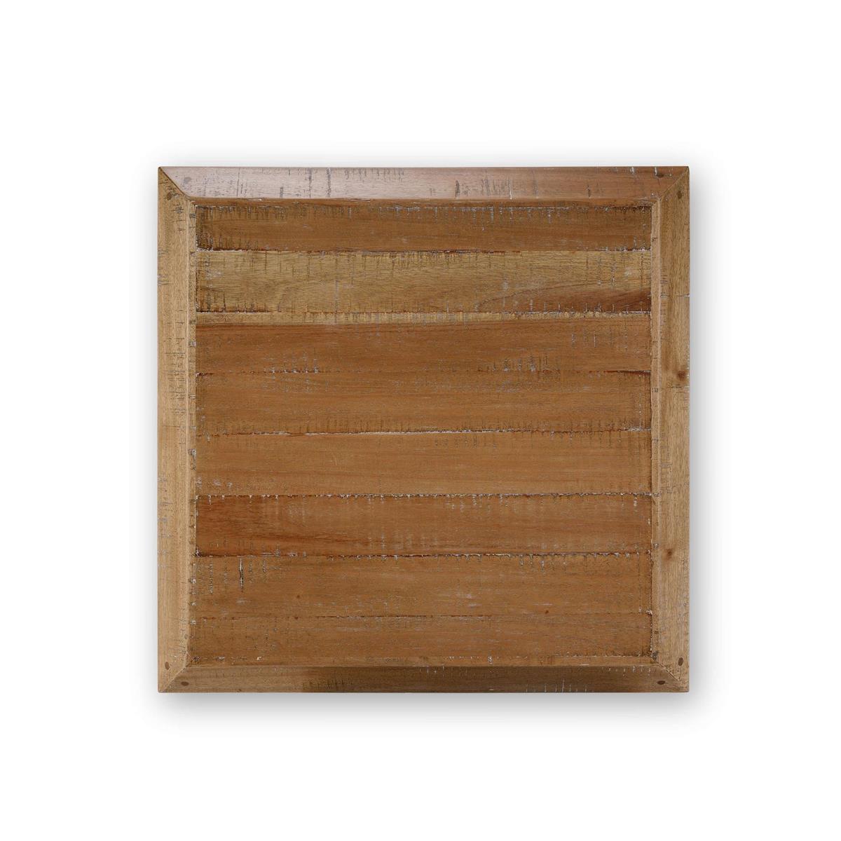 Basil 24" Mahogany Square End Table - Straw