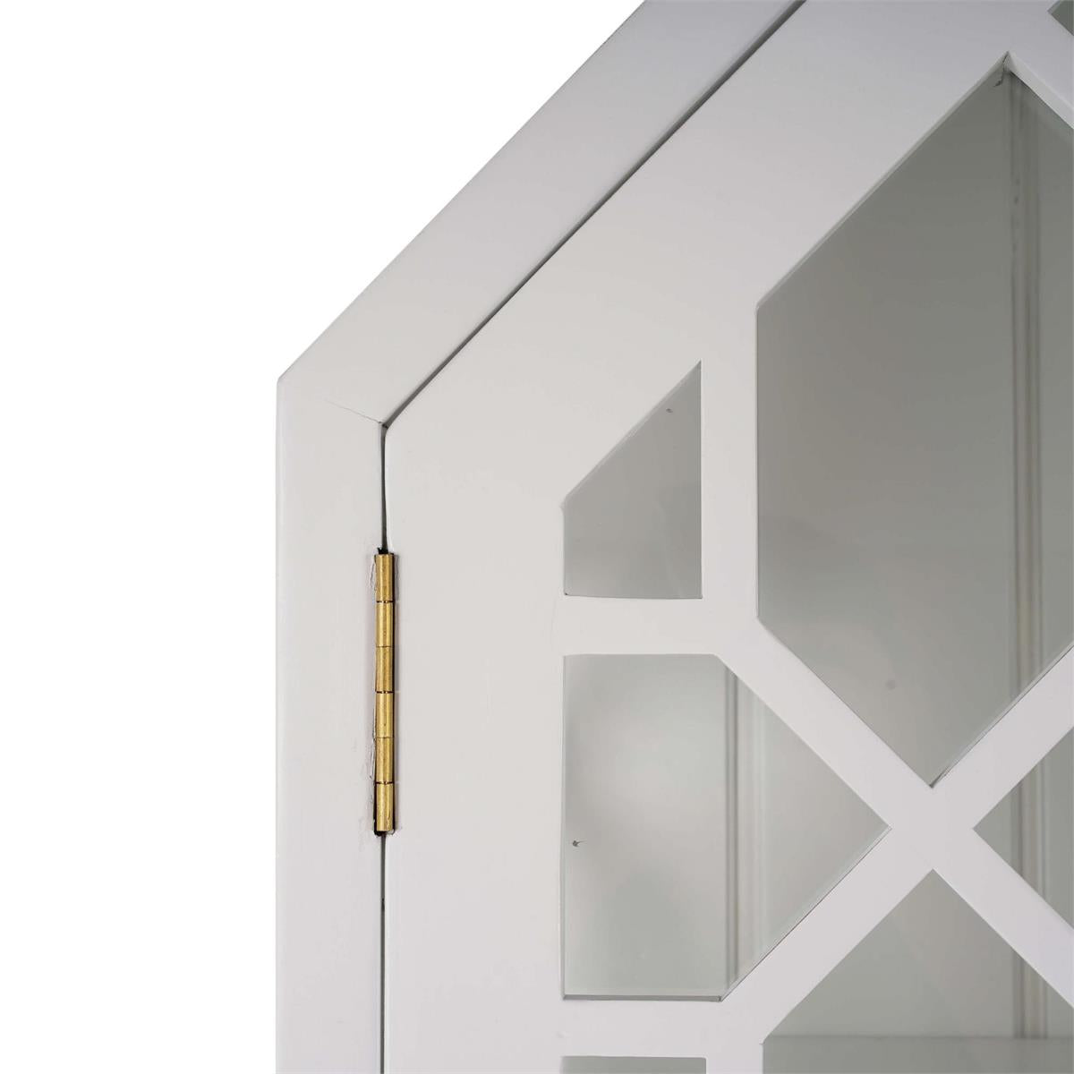 Barbara 43" Mahogany 2 Door Cabinet - True White