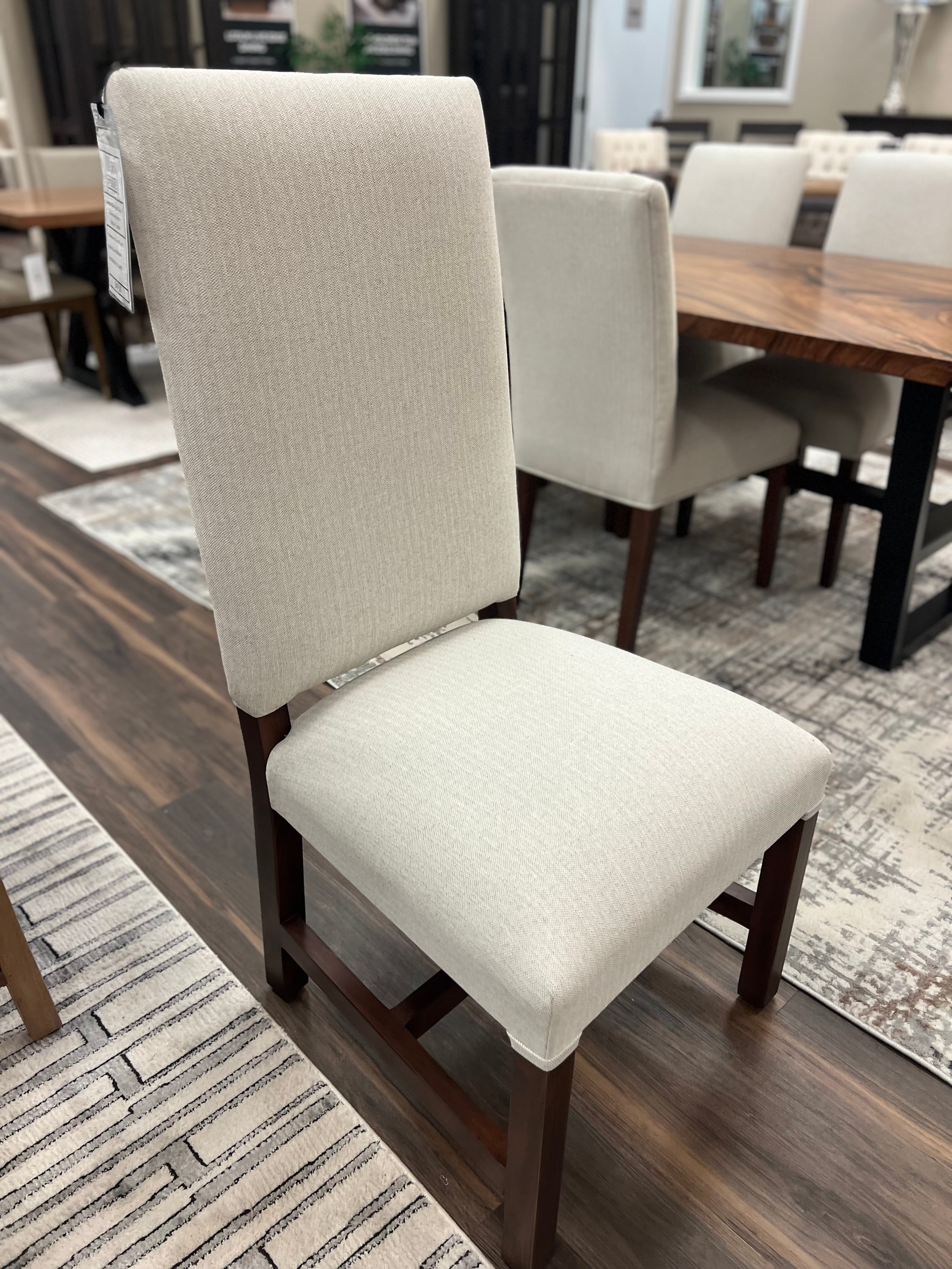 Jeremiah Dining End Chair - Performance Ecru + Natural + Smoke