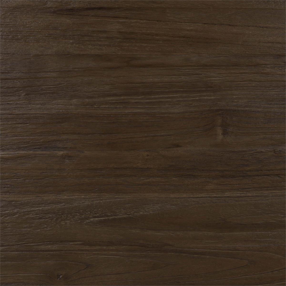 Nicklaus 41" Mahogany Round Coffee Table - Tuscan Brown + Metal