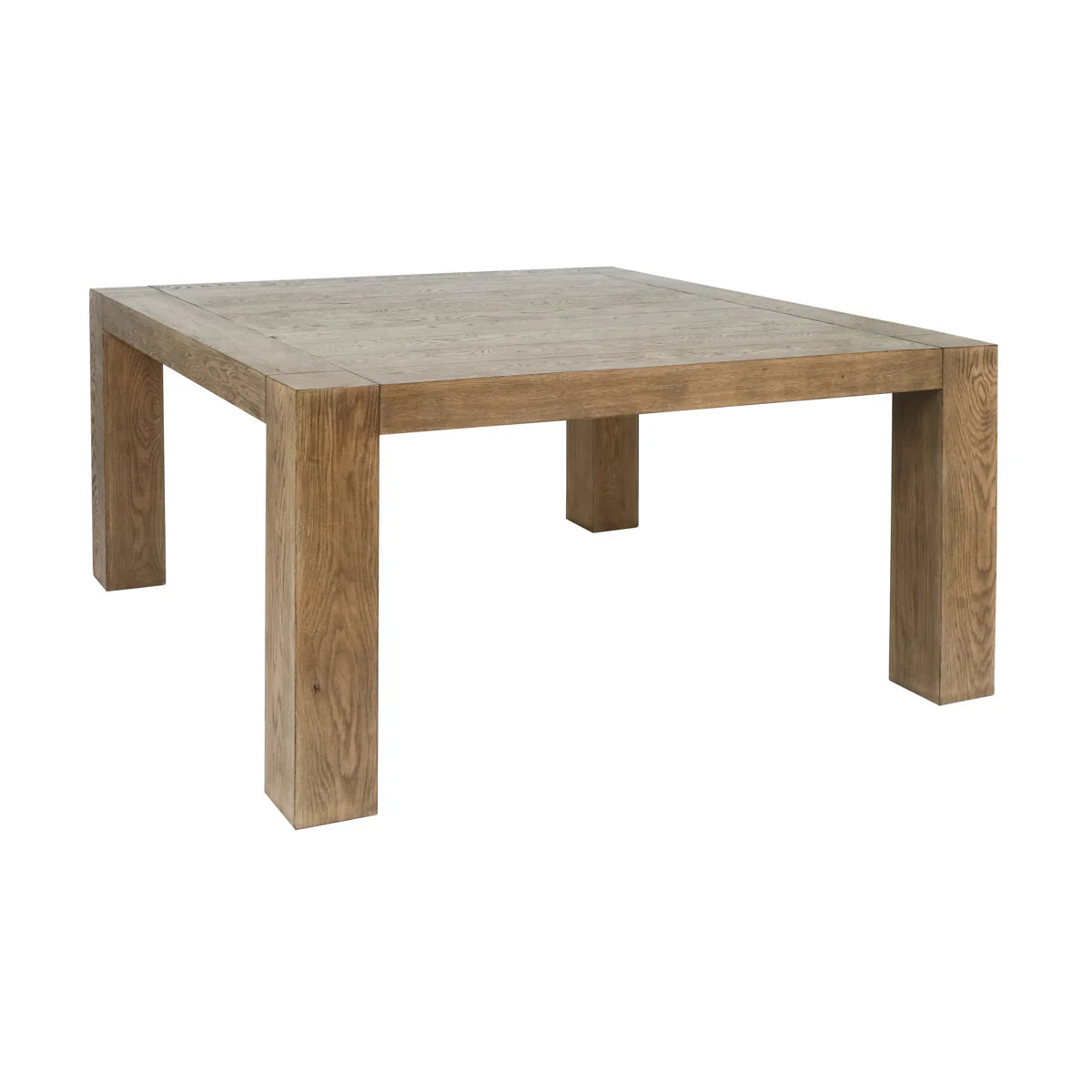 Hendrix 60" Square Oak Dining Table - Cafe Brown