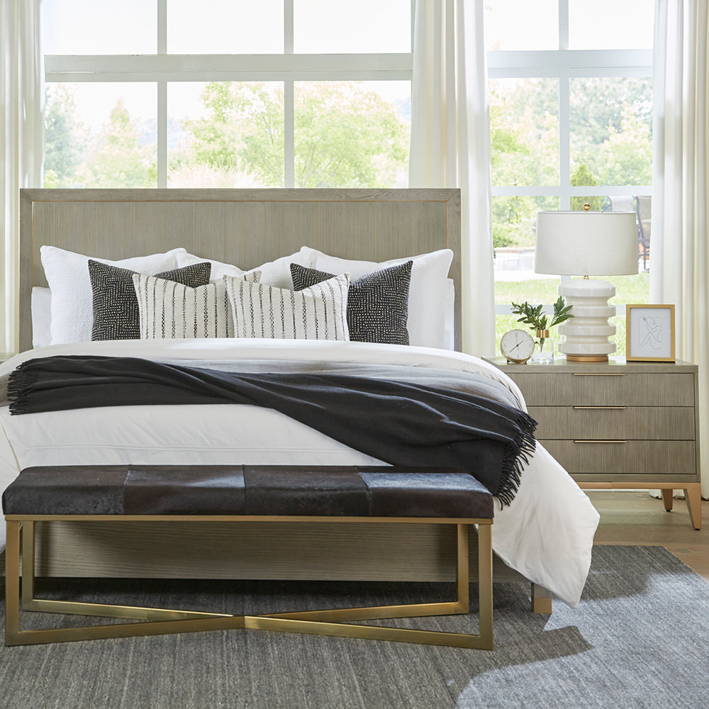Elias 82" King Bed - Brushed Smoke