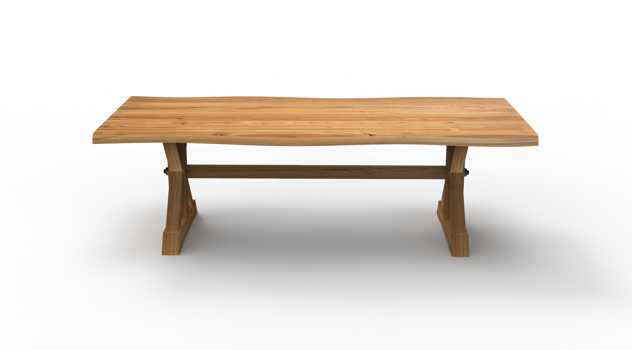 Bartholomew 96" Teak Live Edge Dining Table - Natural