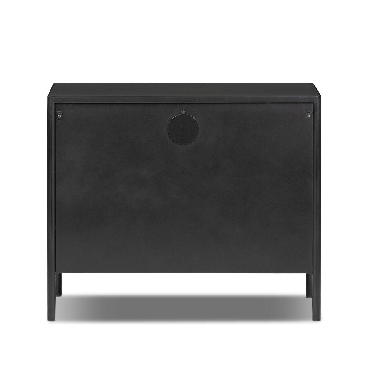 Ellington 32" 2 Drawer Nightstand - Black Iron + Bronze