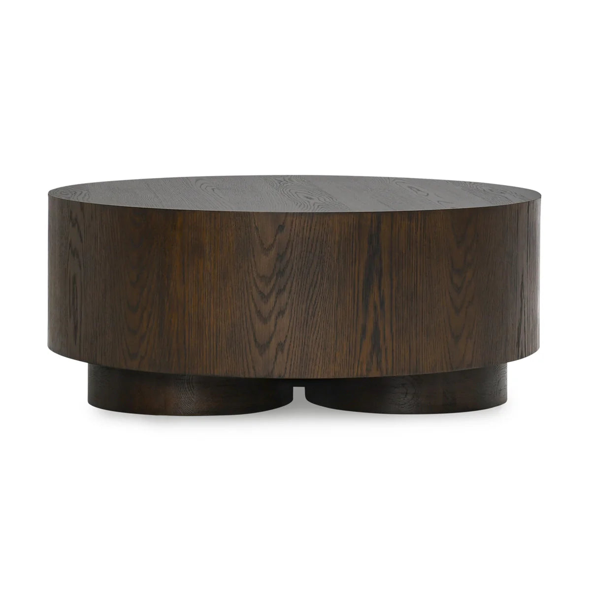 Rena 42" Round Coffee Table - Coffee Brown