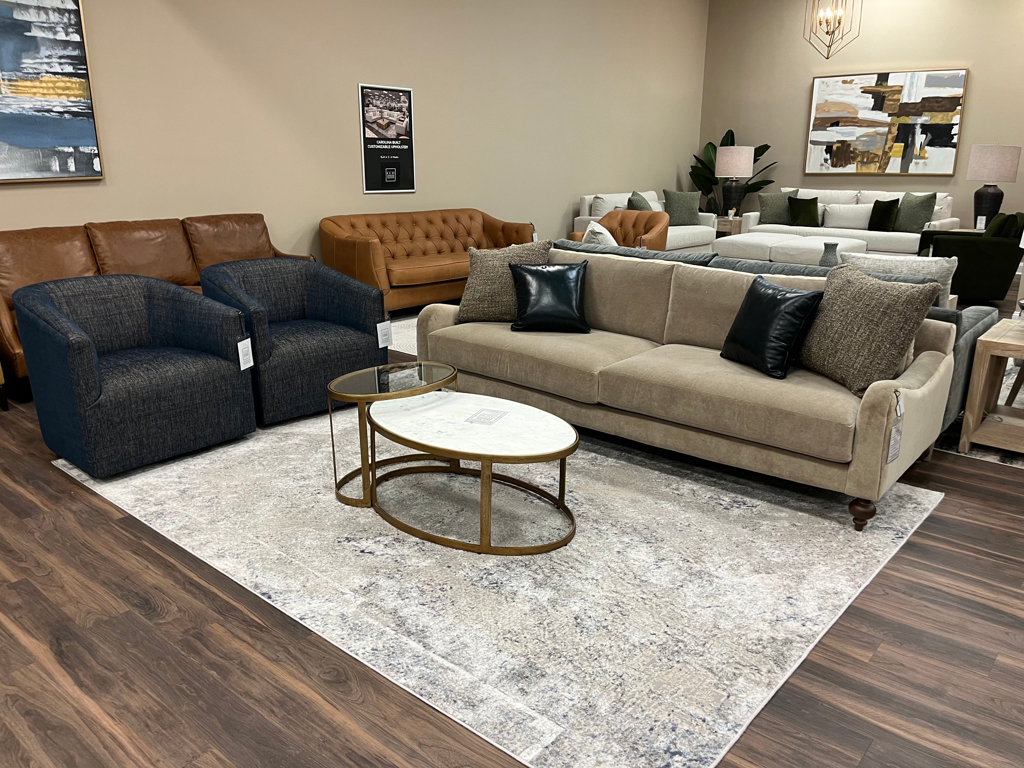 Anne 98" English Arm Express Ship 2 Cushion Sofa - Mojave Taupe