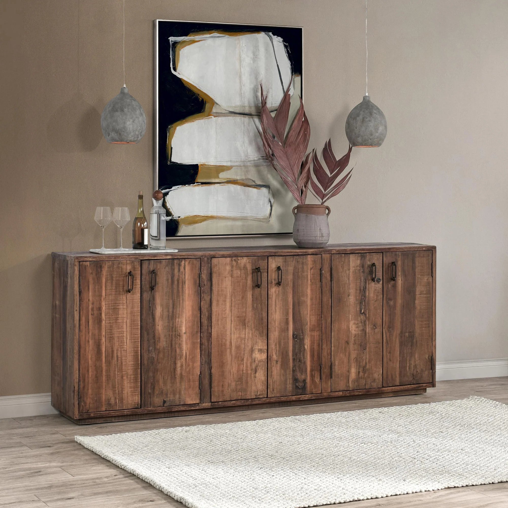 Odin 88" 6 Door Sideboard - Natural