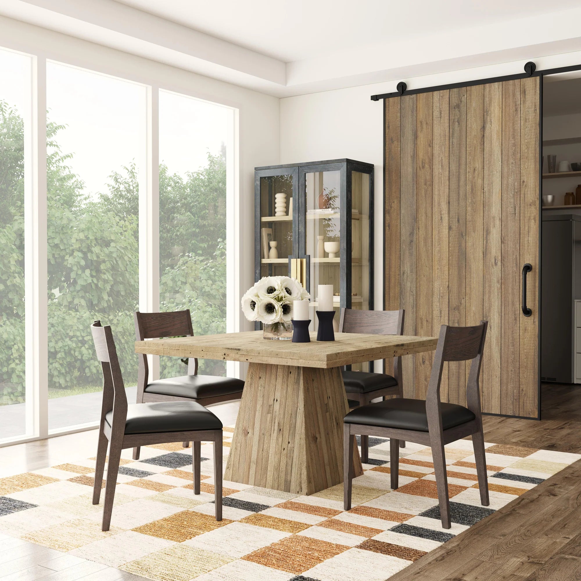 Amara Dining Chair - Noir Leather + Ash