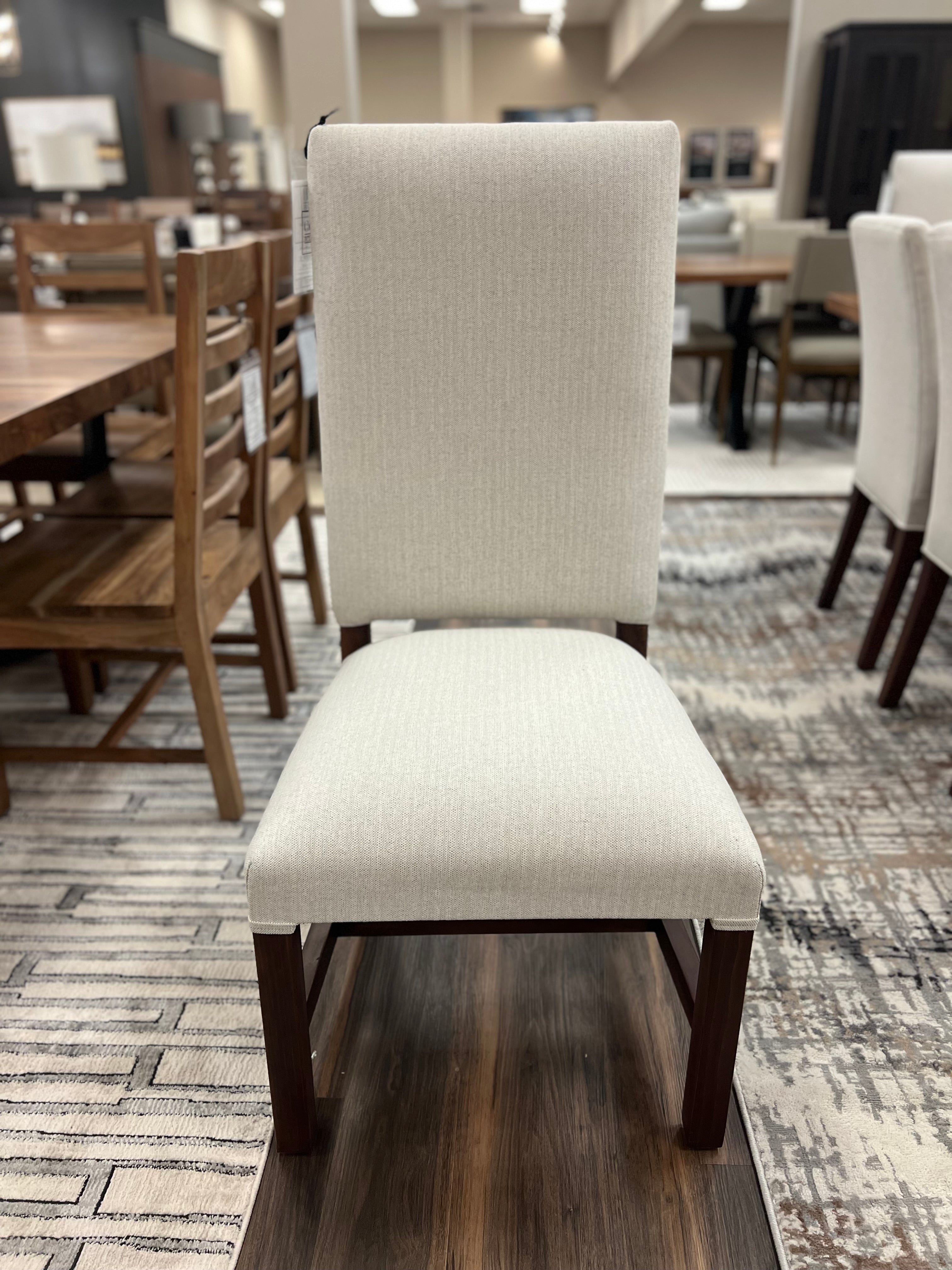 Jeremiah Dining End Chair - Performance Ecru + Natural + Smoke