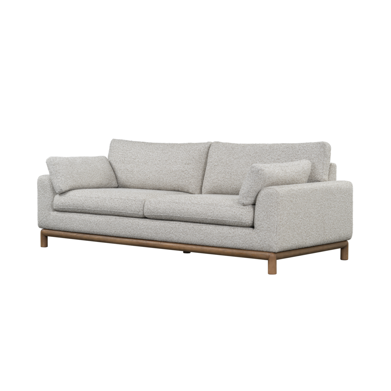 Cordelia 99" 2 Cushion Sofa - Warm Oak + Peppered Taupe