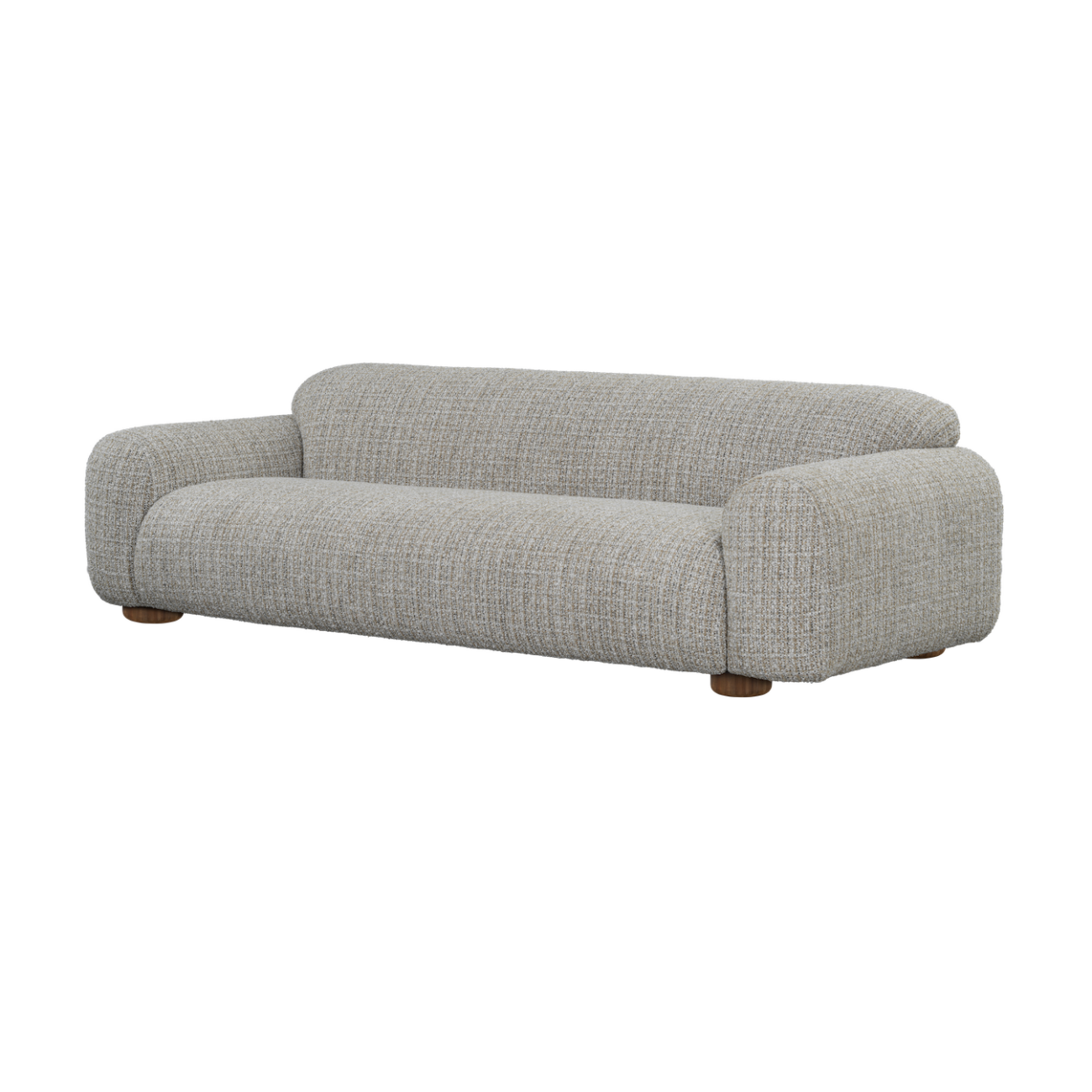 Ottilie 103" Bench Cushion Sofa - Mocha + Stormy Boucle