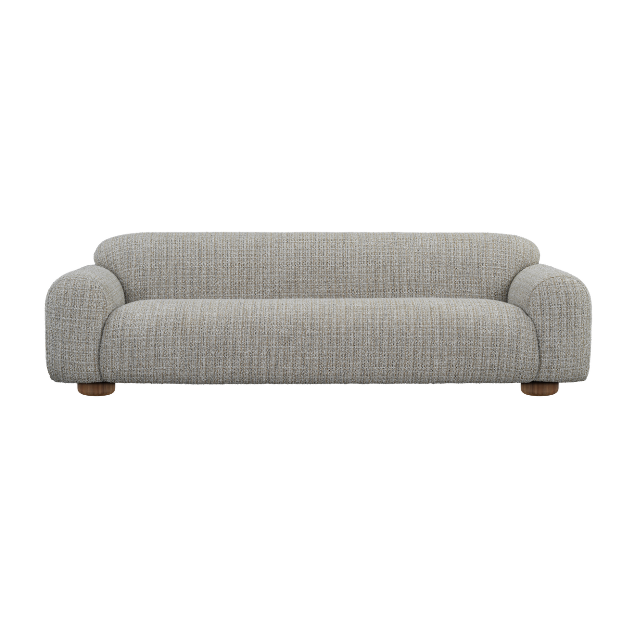 Ottilie 103" Bench Cushion Sofa - Mocha + Stormy Boucle