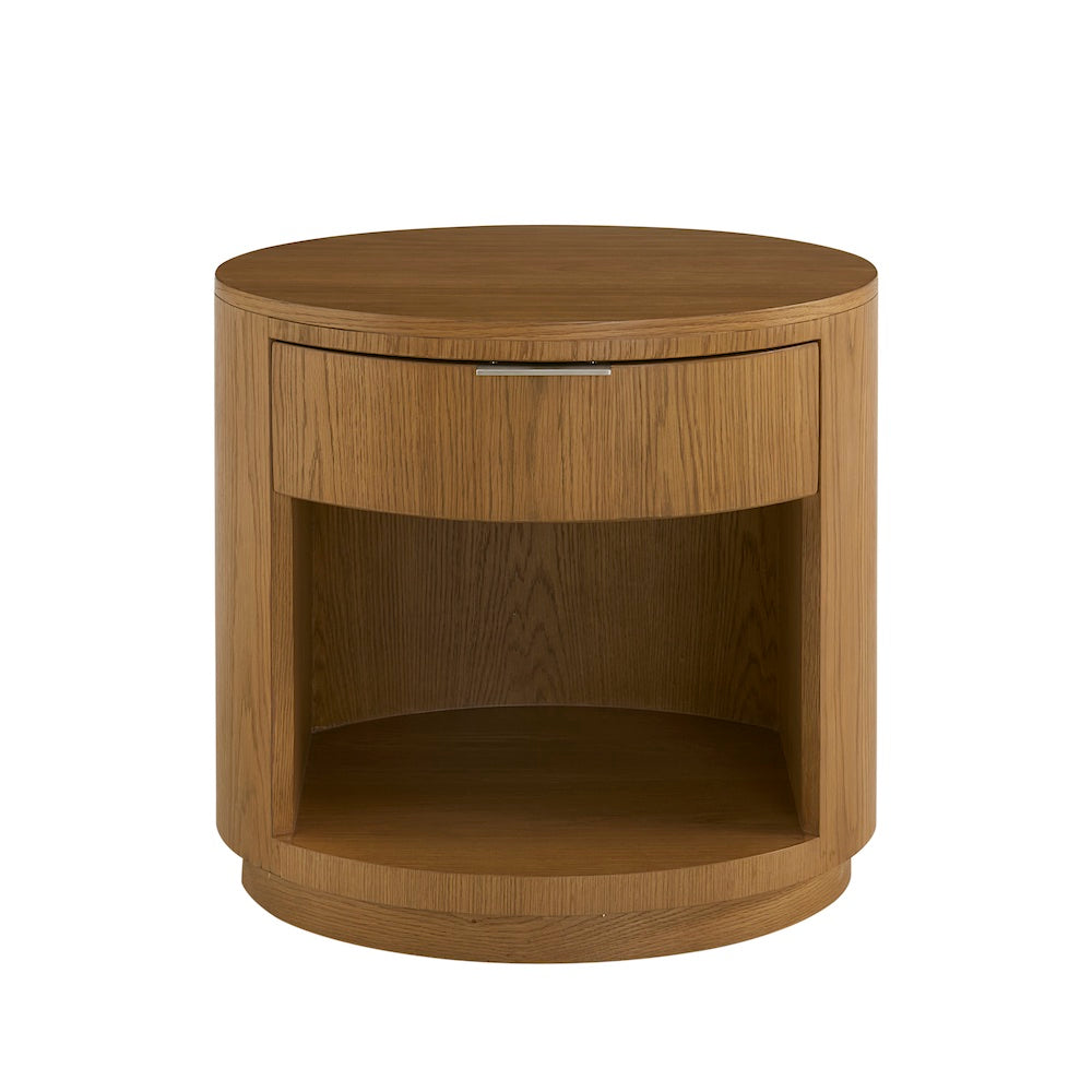 Constance 25" Single Drawer Oak Nightstand - Brushed Cypress