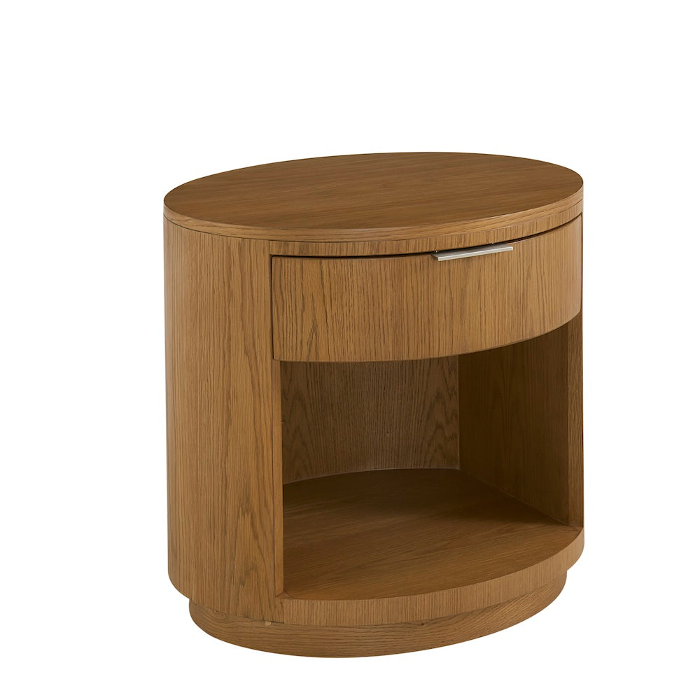 Constance 25" Single Drawer Oak Nightstand - Brushed Cypress