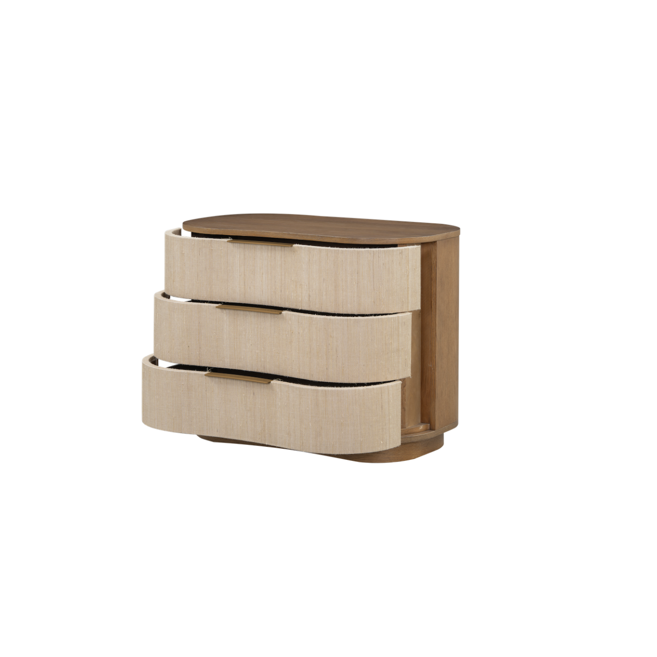 Bellview 34" 3 Drawer Oak Nightstand - Warm Natural