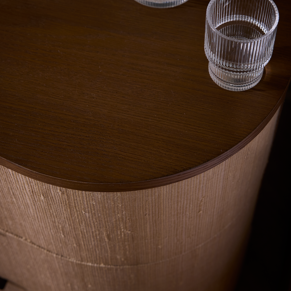 Bellview 34" 3 Drawer Oak Nightstand - Warm Natural