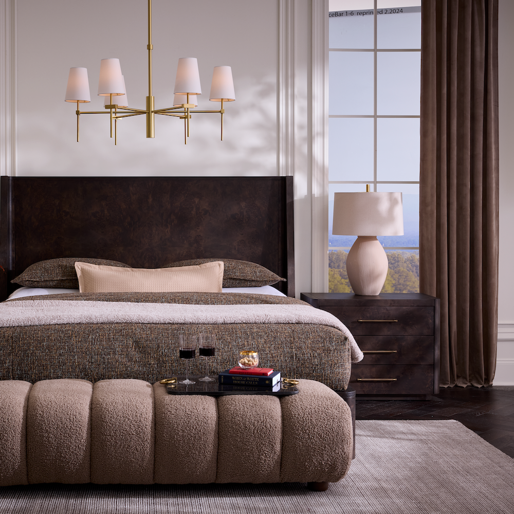 Maeva 34" 3 Drawer Poplar Nightstand - Chocolate Burl