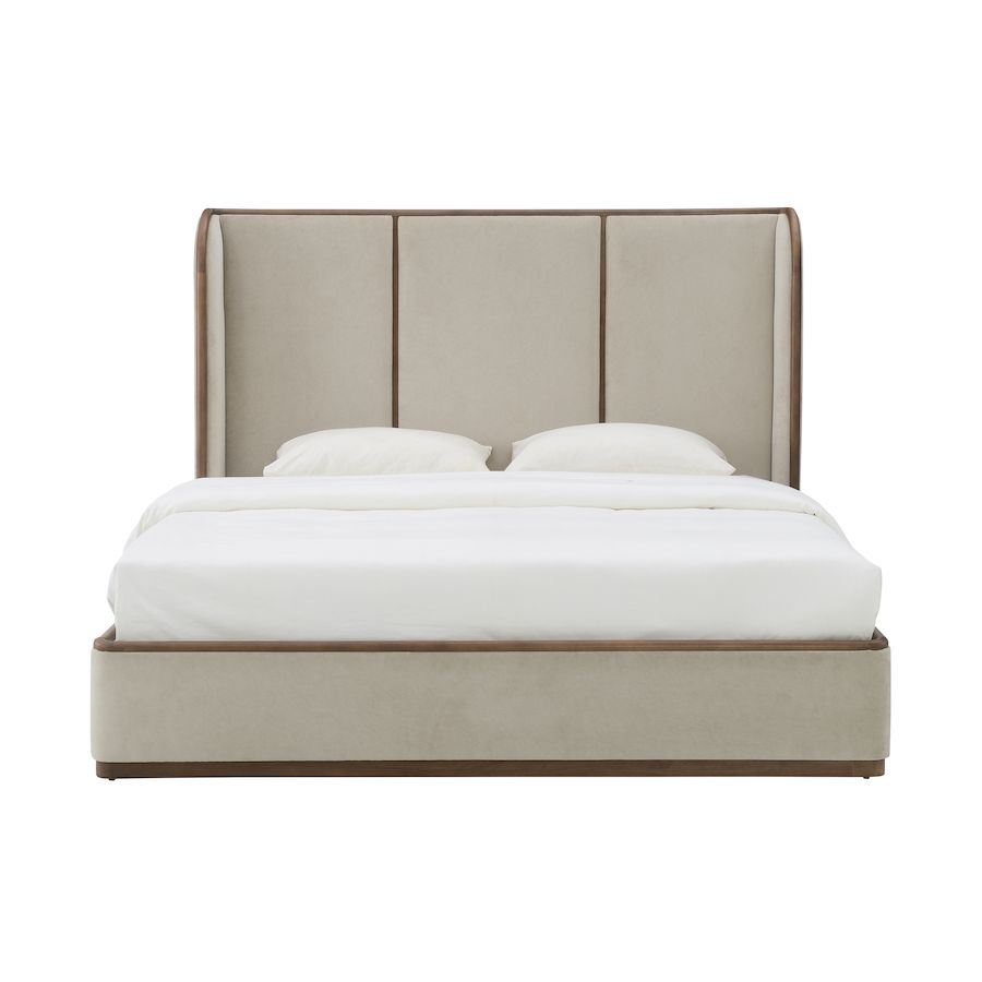 Kamryn 67" Poplar Queen Bed - Cashmere Dove