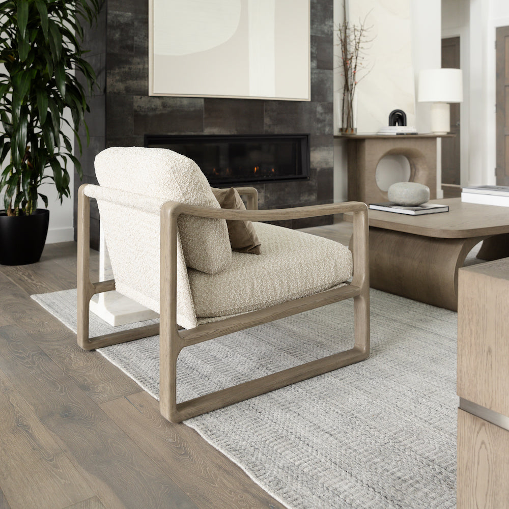 Jasper 31" Occasional Chair - Oak + Dusted Stone
