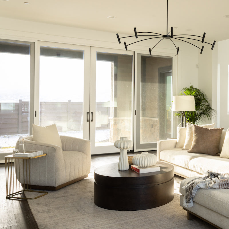 Osiris 40" Swivel Chair - Mocha + Flax