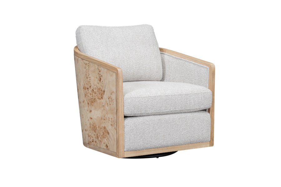 Hana 30" Occasional Swivel Chair- Highland Smoke