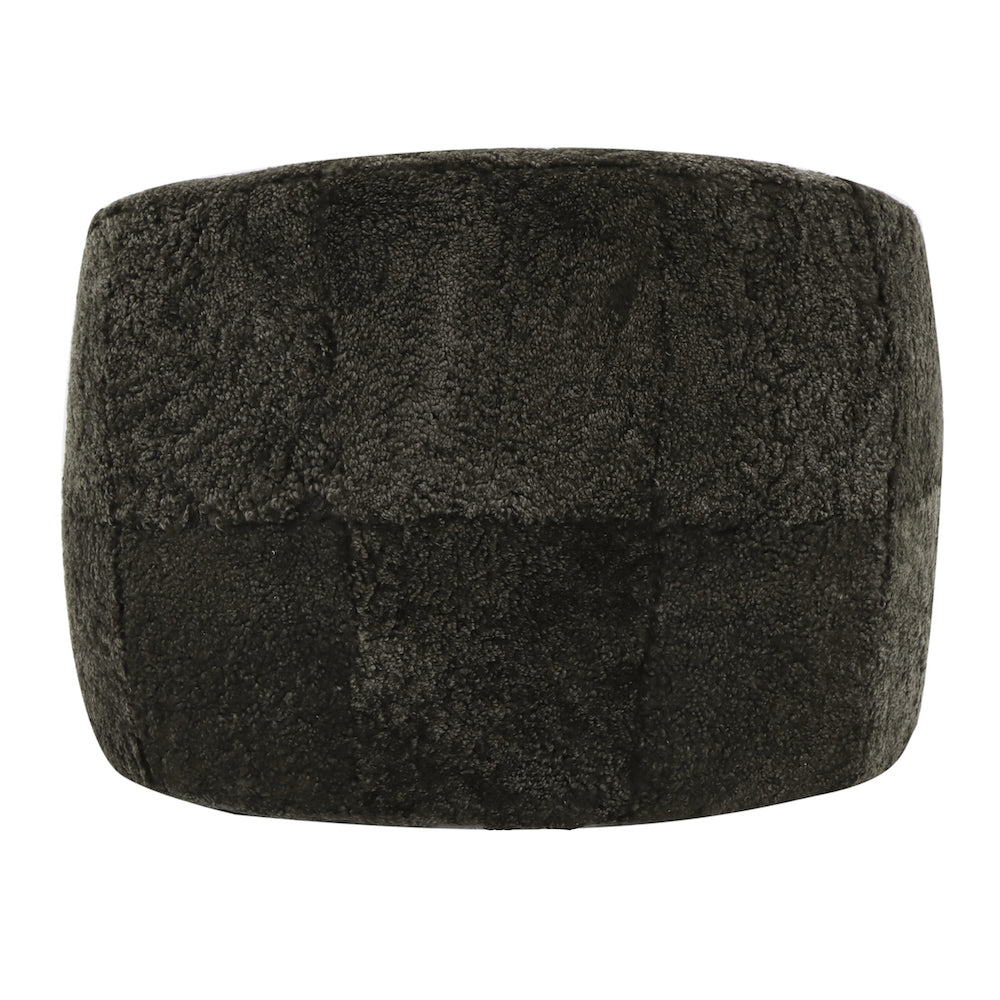 Willem 39" Sheepskin Swivel Chair - Natural Espresso