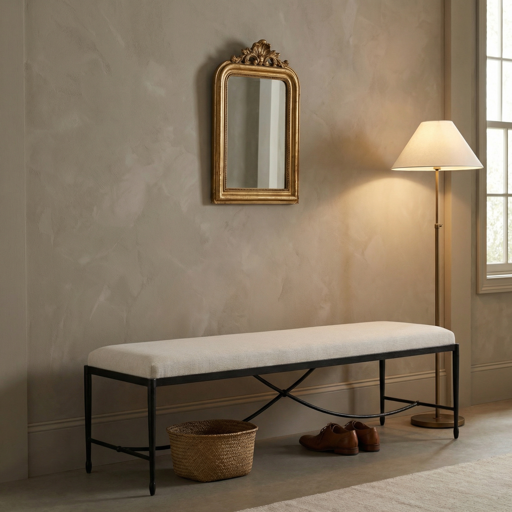 Addison 71" Accent Bench - Crypton Nomad Snow