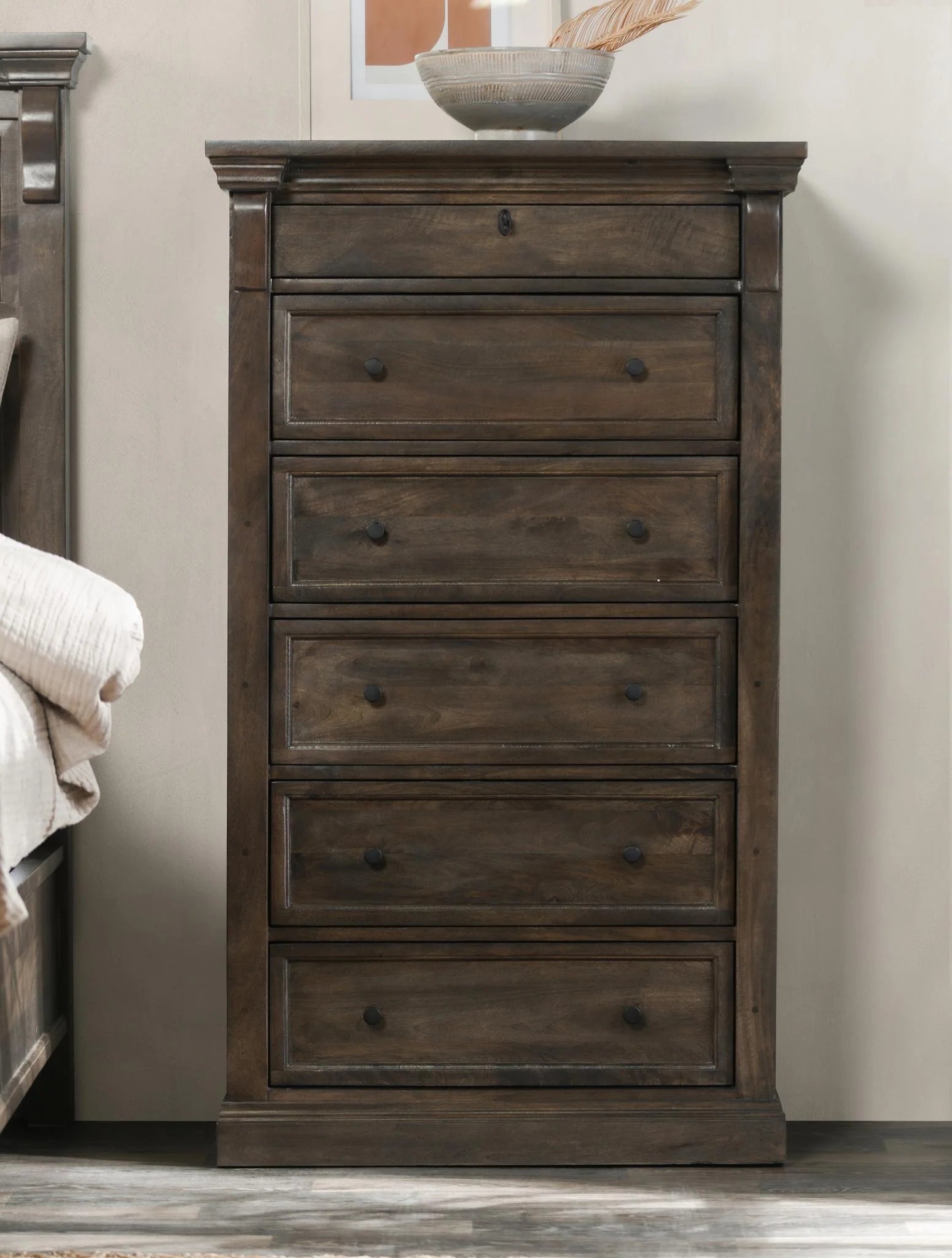 Adele 36" 5 Drawer Chest - Dark Cocoa