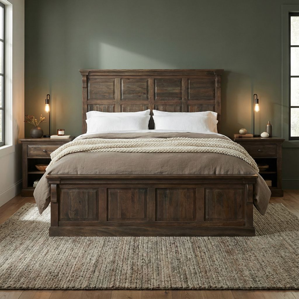 Adele 61" Queen Bed - Dark Cocoa