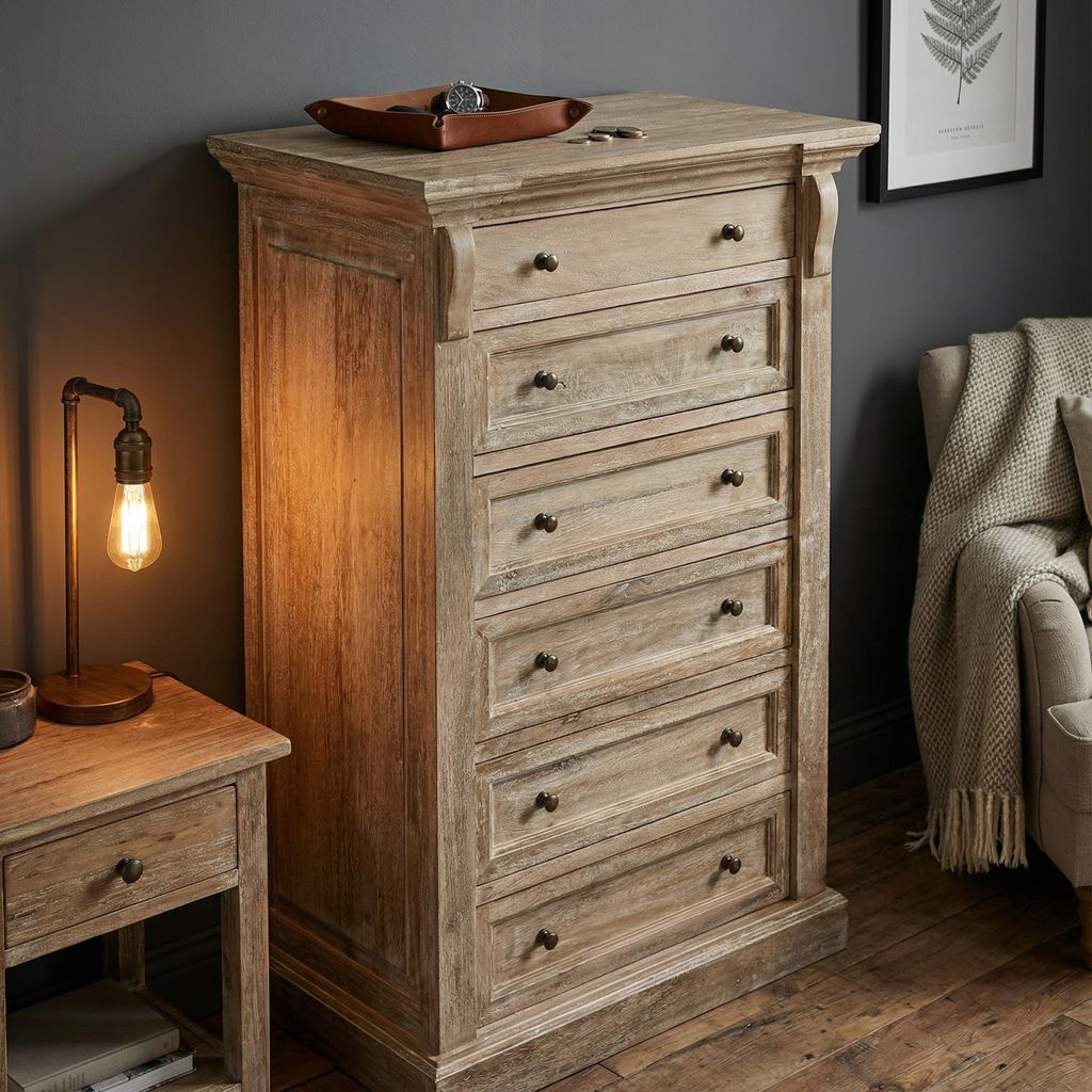 Alicia 32" 6 Drawer Chest - Sand