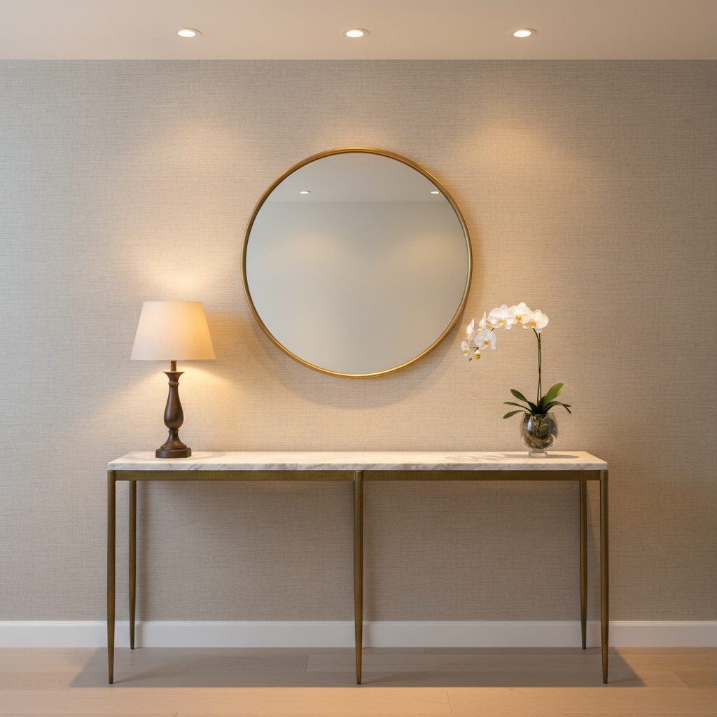 Anders 80" Marble + Steel Console Table