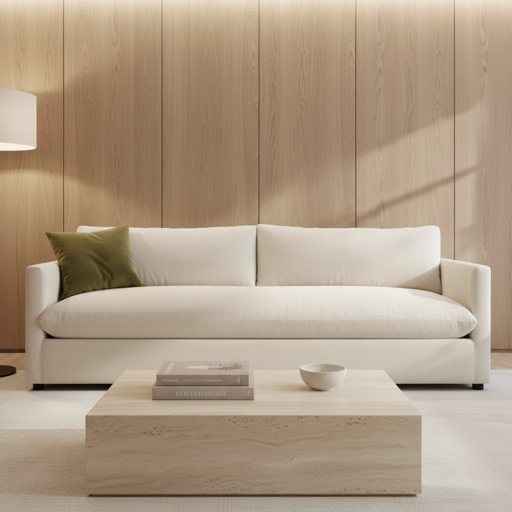 Anton 96" Bench Cushion Sofa - Ivory Linen