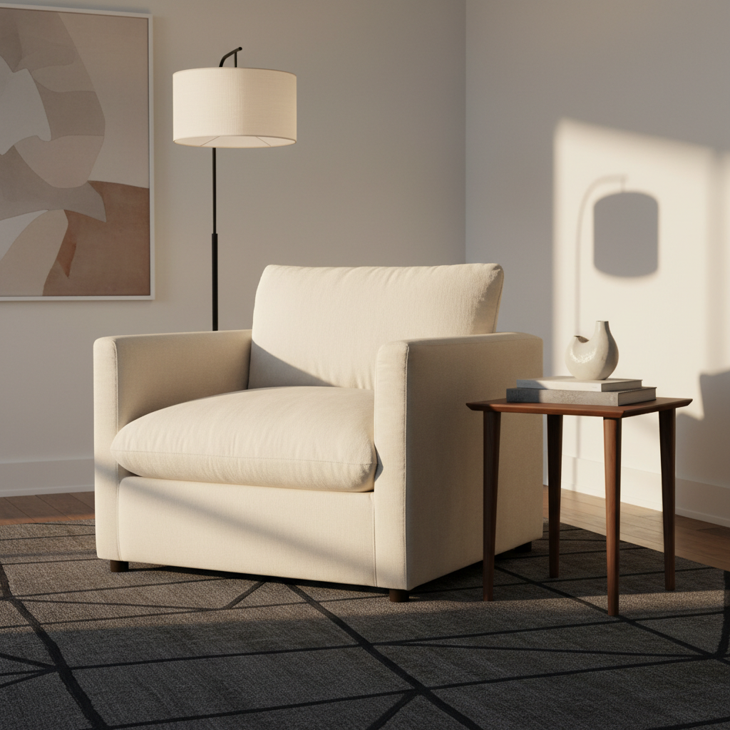 Anton 38" Occasional Chair - Ivory Linen