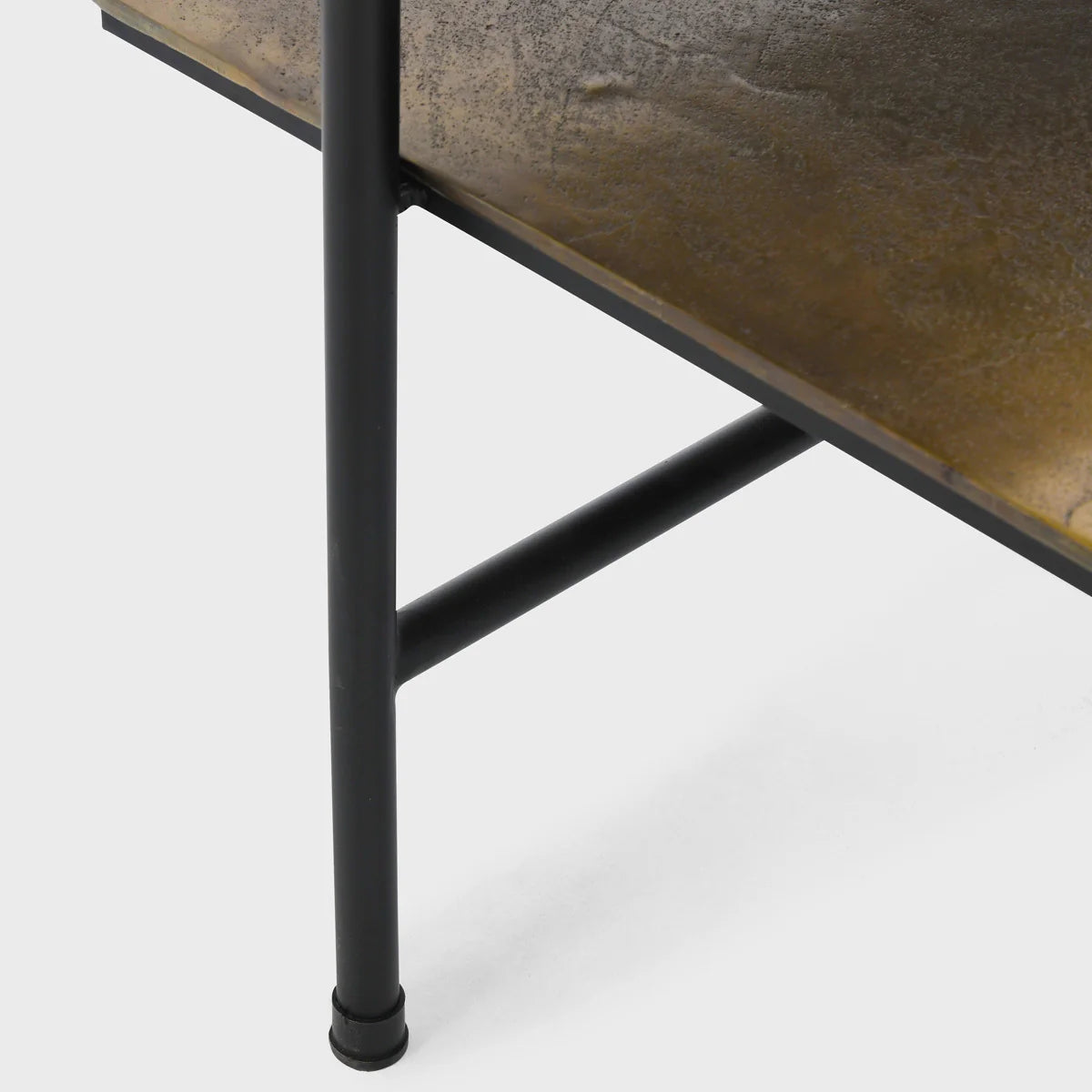 Rochelle 42" Aluminum Rectangular Coffee Table - Dark Antique