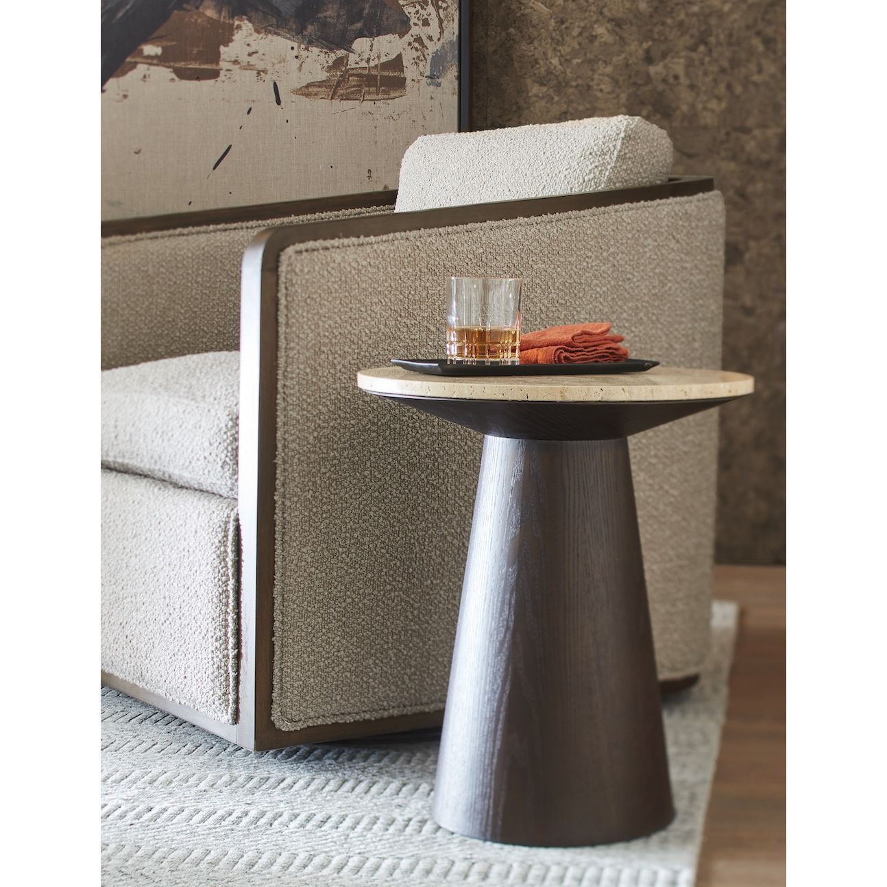 Cressida 18" Accent Table - Rich Coffee