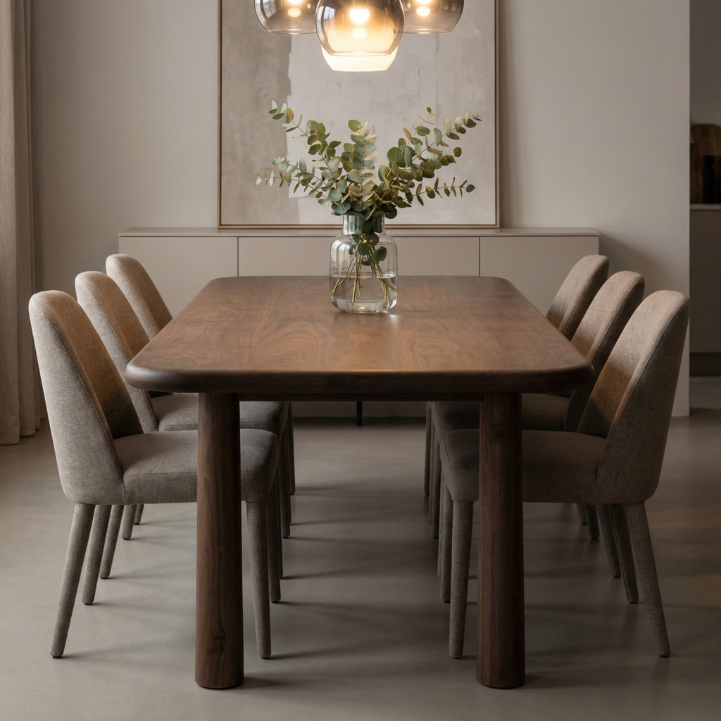 Ballantyne 84" Acacia Dining Table - Modern Mocha