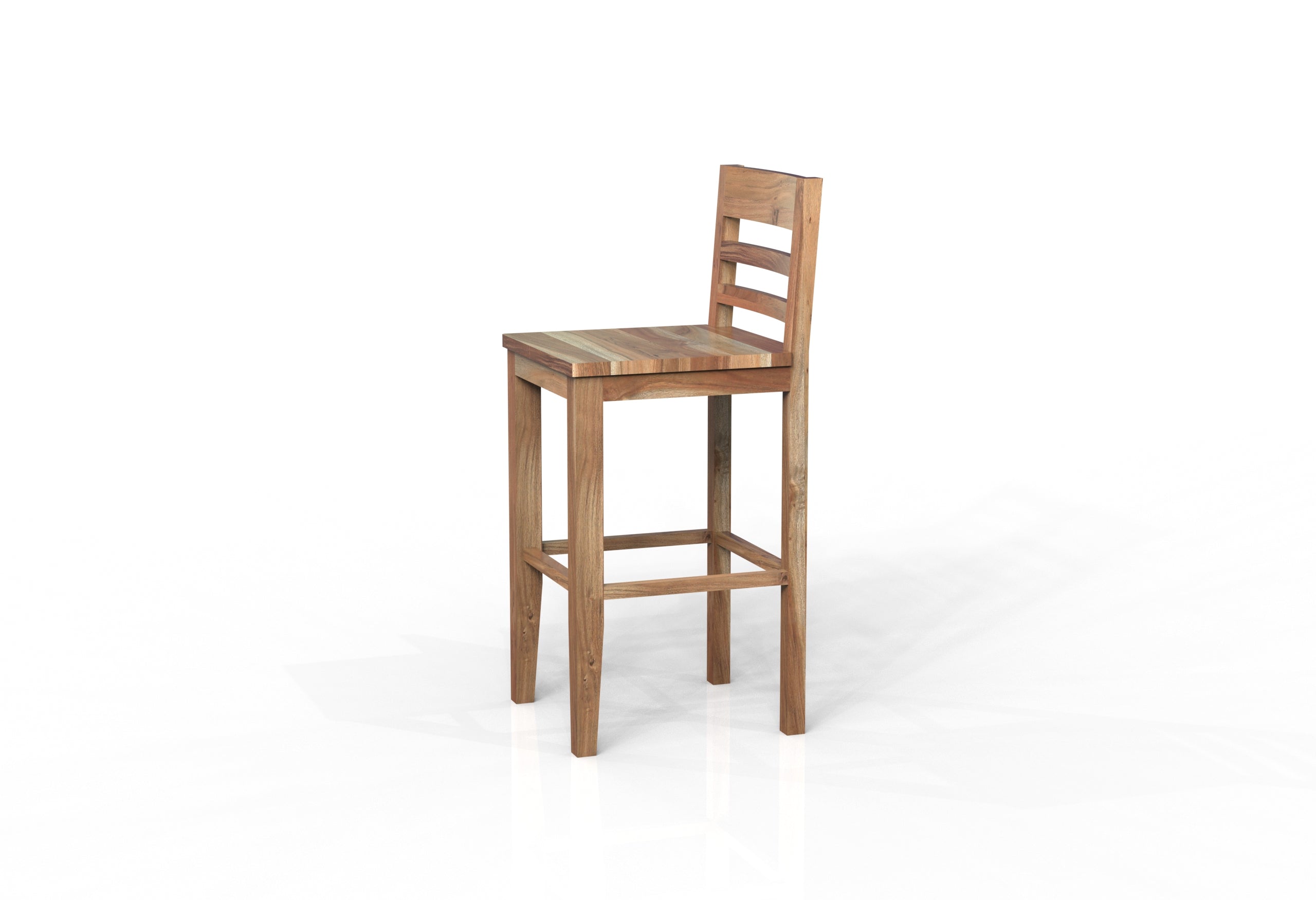 Malcolm Acacia Ladderback Bar Stool - Natural