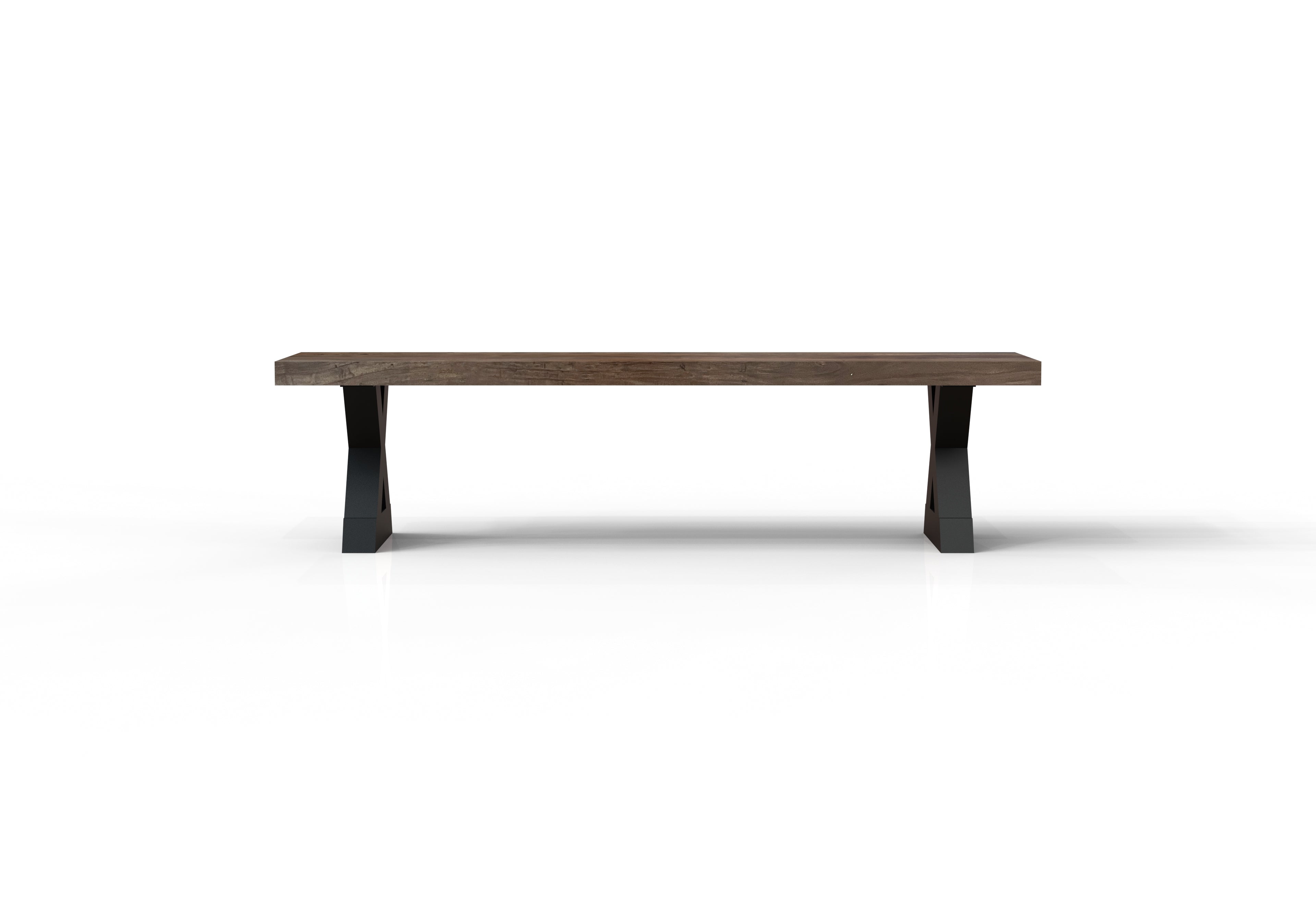 Maxwell 72" Acacia Dining Bench - Natural + Smoke