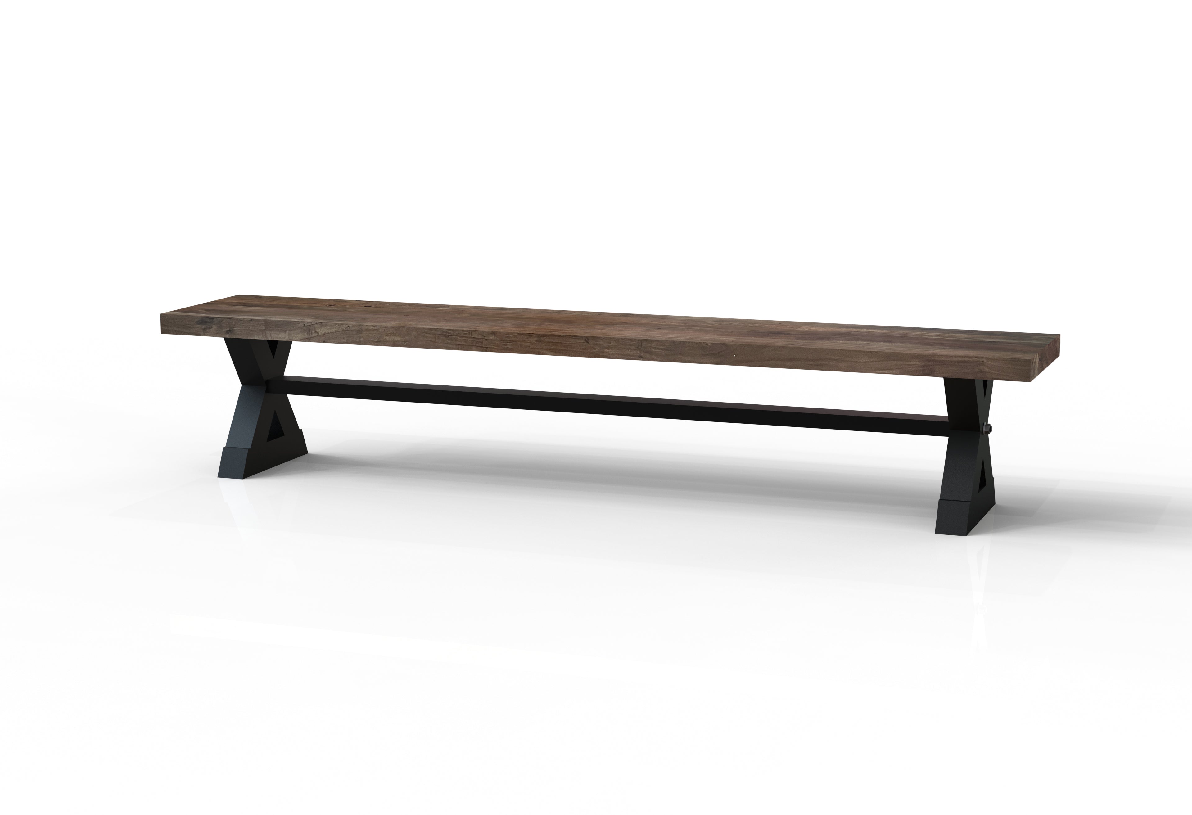 Maxwell 96" Acacia Dining Bench - Natural + Smoke